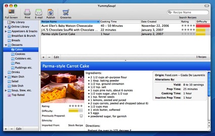 Recipe Organizer, Mac Style | The AV Club Blog